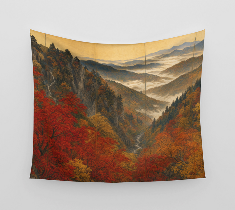 Crimson valley — Wall Tapestry