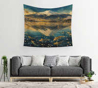 Koi Beneath Mount Fuji — Wall Tapestry 2