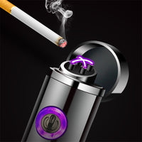 Electric Metal Lighters Smoking Windproof Dual Plasma Rechargeable USB Lighter 4