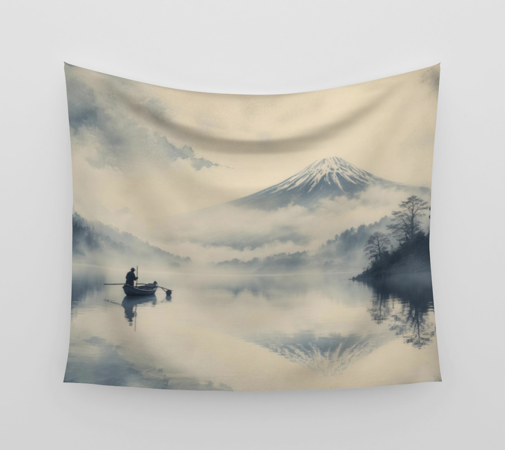 Fisherman Still Water — Wall Tapestry