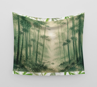 Bamboo Forest Morning Mist — Wall Tapestry 1