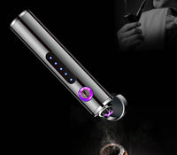 Electric Metal Lighters Smoking Windproof Dual Plasma Rechargeable USB Lighter 7