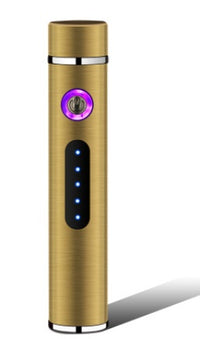 Electric Metal Lighters Smoking Windproof Dual Plasma Rechargeable USB Lighter 2