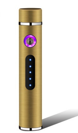 Electric Metal Lighters Smoking Windproof Dual Plasma Rechargeable USB Lighter back
