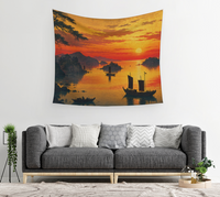 Island sunset — Wall Tapestry 3