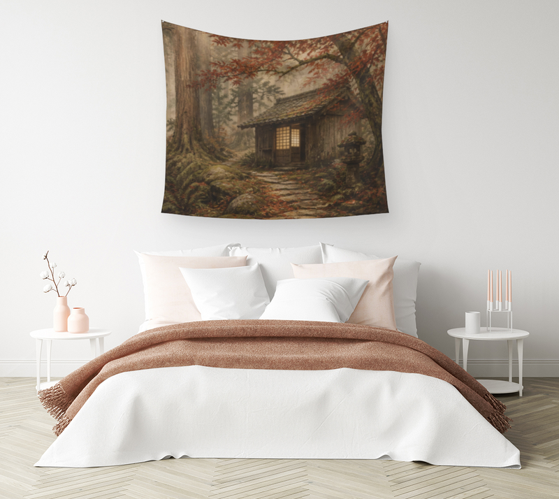 Tea House in the Forest — Wall Tapestry