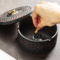 Home Living Room Fly-proof Ash Tray With Lid Office Ashtray 3