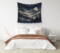Moon Over Pine Mountains — Wall Tapestry 2