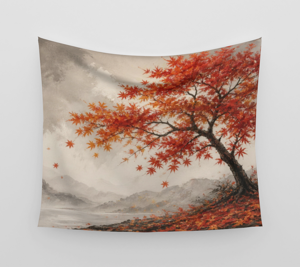 Autumn crimson   — Wall Tapestry