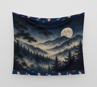 Moon Over Pine Mountains — Wall Tapestry 1